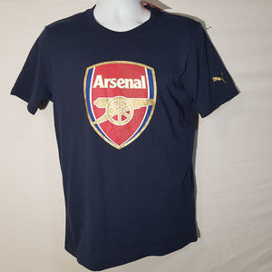 Arsenal Mens Puma Short Sleeve Crew Neck Shirt NWT